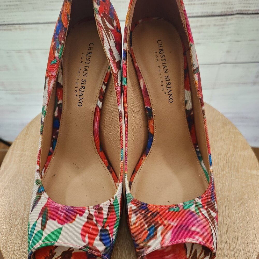 Christian Siriano Women Floral Heels -Size 9 1/2